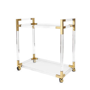 Acryl Bar Winkelwagen, Hotel Service Winkelwagen, Transparant Acryl <span class=keywords><strong>Trolley</strong></span> - Product Image 1