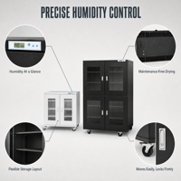 Système de stockage à humidité contrôlée pour table de laboratoire électronique, équipement pour circuits imprimés (PCB) sensibles à l'humidité, armoire de séchage pour PCB