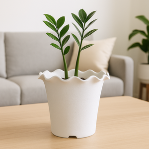 Vietnam PP Plastic Flower <b>Pot</b> Wavy Rim Lightweight Durable Eco-Friendly 4.8L Modern Garden Planter <b>Indoor</b> Outdoor <b>Plants</b> - Product Image 6