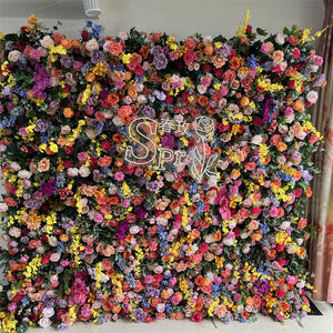 Sprr Bouquet da sposa con sfondo di Rose artificiali di simulazione fiore pannello murale per festa di nozze sfondo decorazione floreale - Product Image 4