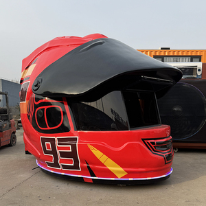 Food Truck Gigante a Tema Casco da Motociclista per Influencer, Caffetteria Mobile, Punto <span class=keywords><strong>Vendita</strong></span> a Tema Moto, Attrazione Estetica per il Traffico e il Check-in - Product Image 2