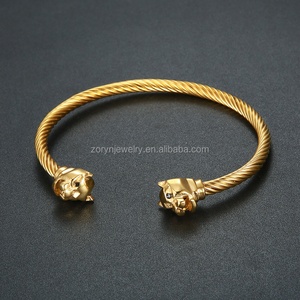 Pulsera Vikinga Nórdica con Lobo, Unisex, Cadena de Malla de Acero Inoxidable con Lobo de Boca Abierta, Joyería Talismán de Titanio - Product Image 5