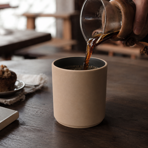 MARUASA PORCELAIN FACTORY Brown Color Modern SL-4Cup 300Cc Porcelain Material Gift Dinner Unique Mug Design Japan - Product Image 2