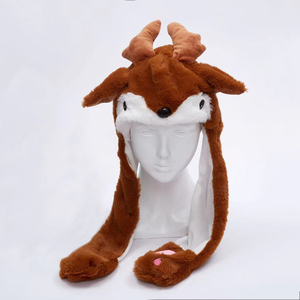 Topi Natal hewan Santa dengan telinga bergerak, topi Natal lucu yang lucu - Product Image 1