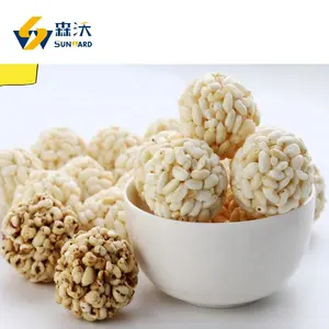 Industry Puffed Rice Bar Stick Snack Food Make Machine Plant Rice Ball Snack Food Making Line Equipment