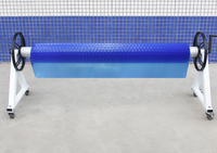 Enrouleur de bâche solaire pour piscine à usage commercial et résidentiel, mobile avec roues directionnelles