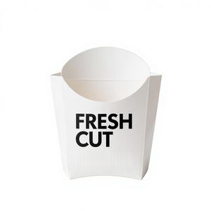 Boîte <span class=keywords><strong>à</strong></span> frites jetable personnalisée avec logo, qualité alimentaire, pour emporter, emballage en papier pour frites et chips - Product Image 2