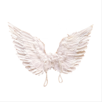 Ailes d'ange en plumes d'oie pour déguisement de fête, ailes d'ange faites à la main