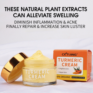 Crème <span class=keywords><strong>Visage</strong></span> au Curcuma Hydratante Anti-Rides Éclaircissante Anti-Acné Anti-Taches Foncées à la Vitamine C <span class=keywords><strong>Naturelle</strong></span>, Marque Blanche - Product Image 4