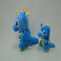 Pologne peluche dragon bleu gonflable beau dinosaure dragon jouet