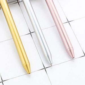 3-Color Plastic Ballpoint Pen <b>Set</b> in Silver, Rose Gold, Minimalist Design for Smooth <b>Writing</b> - Product Image 3
