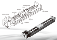 Actionneur de vis à billes cnc haute précision résistant à la chaleur motorisé axe z Rail de guidage linéaire module KK d'étape de mouvement