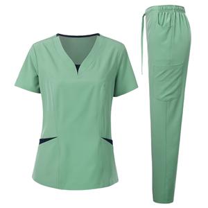 Conception de logo personnalisé Doux Infirmière Médecin Infirmière Costume Ensemble Hôpital Chirurgical Respirant Médical Gommage Uniforme pour les Femmes - Product Image 1