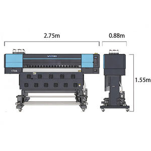 热卖财富I3200机户外广告压印柔性横幅贴纸乙烯基聚丙烯印刷1.7米生态溶剂打印机 - Product Image 3