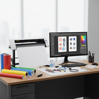 Traceur de découpe vinyle 28 pouces D0100HACSDU avec pilote Signmaster et écran LCD – Machine de découpe pour équipement de bureau