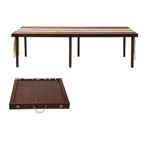 Wooden Outdoor Folding <b>Table</b> Rectangular Walnut Minimalist Design <b>Foldable</b> <b>Camping</b> Picnic Beach <b>Table</b> - Product Image 1