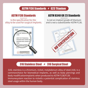 Trang sức khuyên mũi hình móng ngựa bằng titan ASTM F136, đánh bóng cao cấp - Product Image 6