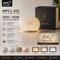 Lampe rechargeable en pierre d'albâtre naturelle, lampe de table sans fil RGB étanche et à intensité variable pour salle à manger de luxe et décoration intérieure