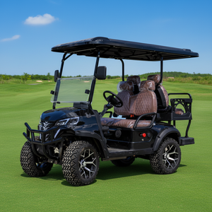 Voiturette de golf tout-terrain à cabine fermée avec portes et pare-brise pour utilisation hivernale - Product Image 1