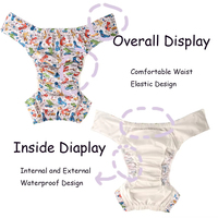 Babyshow Bedruckte Auslaufsichere Wasserdichte Atmungsaktive Verstellbare Erwachsenen-Stoffwindelhose Damen Seitenöffnungs-Inkontinenzunterwäsche
