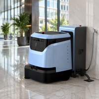 Robot laveur de sols autonome commercial, aspiration de 15000 Pa, contrôle par application, auto-nettoyage pour entrepôt, usine, hôtel