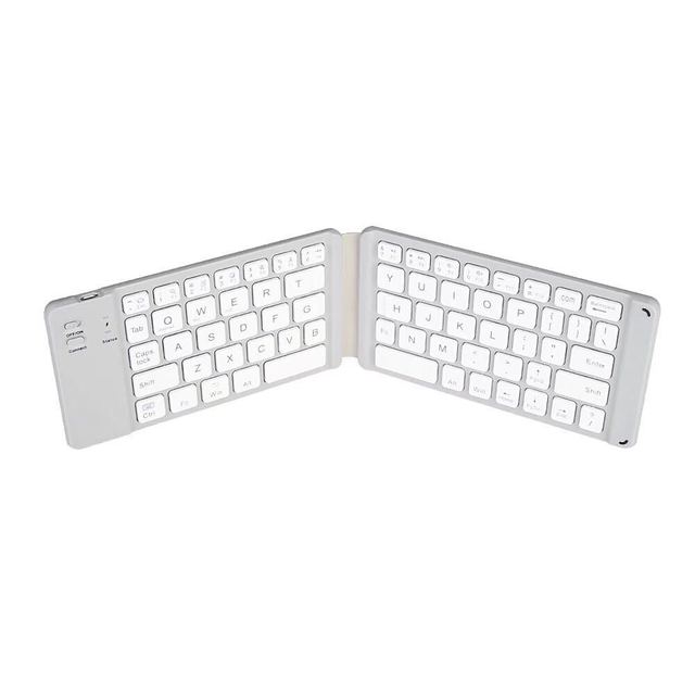 New Lightweight BT Wireless Foldable Full Size Laptop Keyboard Portable with Storage Bag for Travel & Office