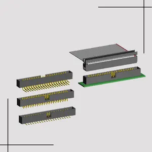 Conector AMP de alta calidad, 2mm, paso smt/dip box header, conector de 50 pines para placa PCB