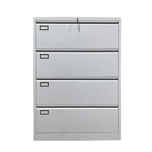 Office Furniture <strong>4</strong> <strong>Drawer</strong> Steel Lateral <strong>Filing</strong> <strong>Cabinet</strong> Metal <strong>Cabinet</strong> for Hanging Files Letter/Legal/F4/A4 Size - Product Image 1
