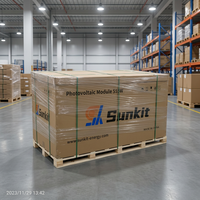 Panneau solaire SUNKIT 620W monocristallin N-Type Top-con demi-cellule bifacial double vitrage TUV, efficacité 24%, mono 210*210mm IP68