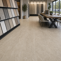 Revêtement de sol en vinyle SPC à emboîtement WYRAX pour magasins de détail, finition facile d'entretien, aspect pierre beige 5 mm, couche d'usure 0,3 mm, 610x305 mm