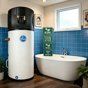 Calentador de Agua con <span class=keywords><strong>Bomba</strong></span> de <span class=keywords><strong>Calor</strong></span> HAIWEISI R290 de 200L, Eléctrico, para Exteriores, de Alta Eficiencia Energética, con Control de Temperatura por Aplicación - Product Image 1