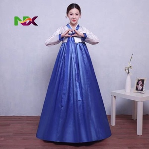 Costumes de danse traditionnelle coréenne pour femmes, ensembles de costumes de scène Hanbok, en polyester, style palais ancien - Product Image 6
