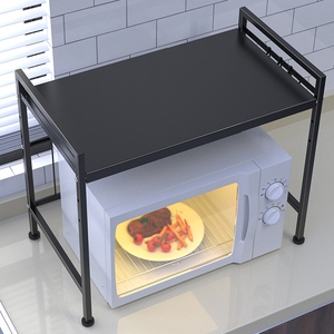 Étagère <span class=keywords><strong>d</strong></span>'<span class=keywords><strong>angle</strong></span> en acier au carbone à 3 couches, étagère à épices extensible pour four à <span class=keywords><strong>micro</strong></span>-ondes sur l'armoire de cuisine - Product Image 3