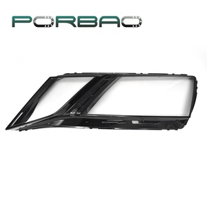 PORBAO per <span class=keywords><strong>OCTAVIA</strong></span>/A7 2017-2019 Versione Cinese Copertura in Plastica per Fari Auto Parti Auto Bordo Nero Trasparente - Product Image 4