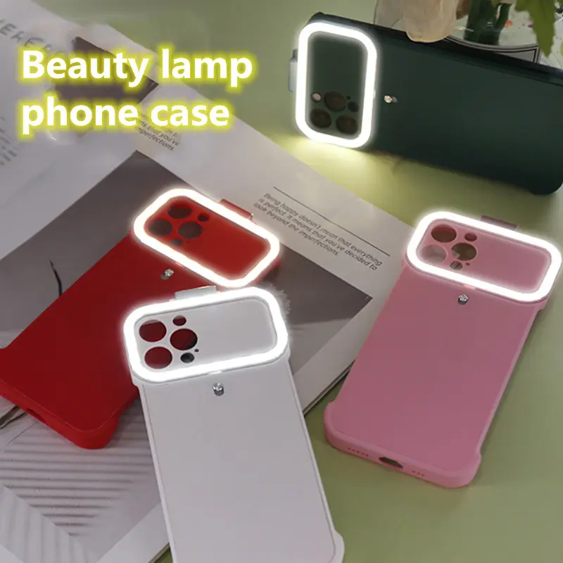 Selfie Light Portable Phone Case Fill Light IPhone 12 Pro Max Square Ring Flash Beauty Makeup Live Fill Light