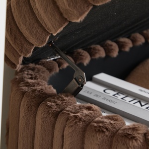 Bền Hiện Đại <span class=keywords><strong>Brown</strong></span> Faux Fur Lật Top Lưu Trữ Băng Ghế Dự Bị Giường Cuối Phân Chân Phần Còn lại Cho Phòng Ngủ Phòng Khách Lối Vào - Product Image 5