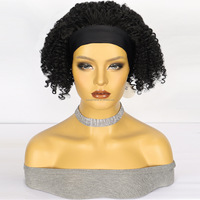 Perruques Courtes Synthétiques Bouclées et Volumineuses pour Femmes Noires, Perruque Bandeau Sans Colle, Perruques Synthétiques en Fibre Future