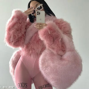 <span class=keywords><strong>กระเป๋า</strong></span>ถือขนปุยน่ารักสำหรับงานแต่งงานของขวัญใหม่กระเป๋าขนปุยสุดหรูของผู้หญิงกระเป๋าขนสุนัขจิ้งจอกรูปหัวใจ - Product Image 1