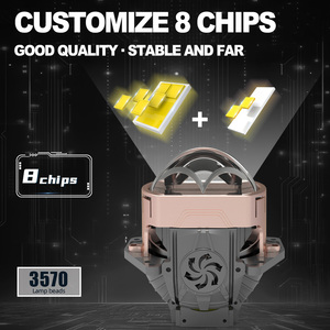 Xenplus Tùy Chỉnh 12V 140W IP68 Chùm Thấp 30000lm 3.0 Inch Lp46 Vuông Đôi Laser Bi <span class=keywords><strong>LED</strong></span> Sương Mù Ống Kính Cho Tự Động Chiếu Đèn - Product Image 3