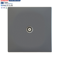 Prise murale pour signal TV, panneau de sortie électrique, transmission stable, structure durable, fourniture commerciale, prise TV OEM
