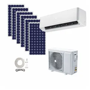 Solar Airconditioner 100% Zonne-energie Off Grid 24/48V Dc Inverter Hybrid Solar Airconditioner 12000btu