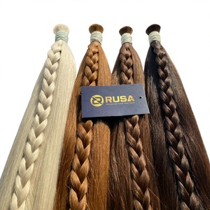 Extensiones de Cabello Humano Natural RUSA, 100g por Paquete, Puntas Gruesas, Origen Vietnamita, Todos los Colores - Product Image 1