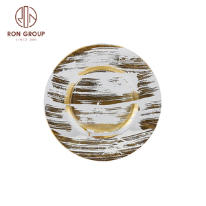 <span class=keywords><strong>Vajilla</strong></span> de cena para restaurante, platos decorativos de vidrio de aluminio, dorado y plateado, para boda, precio barato, nuevo diseño - Product Image 5