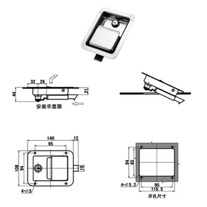 कारखाने प्रत्यक्ष स्टेनलेस स्टील पैनल ताले पॉलिश जनरेटर कैनोपी पैनल दरवाजा लाच कार दरवाजा लाच - Product Image 6