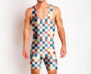 Combinaison de lutte personnalisée pour équipe, imprimée, en polyester, respirante, anti-transpiration, séchage rapide, anti-bactérienne, pour l'été - Product Image 2