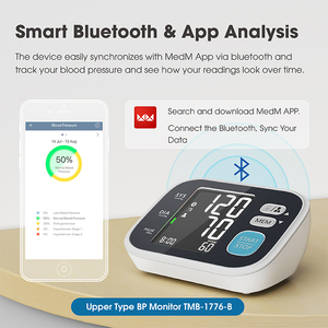 TRANSTEK 전문 의료 기기 스마트 블루투스 앱 분석 팔 혈압 모니터 디지털 전자 Blutdruckmonito - Product Image 2