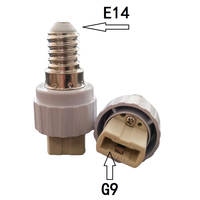 Adaptateur de douille de lampe de style vis E10/E12/E14 G9/MR16/E27 certifié CE/ROHS pour ampoules LED Corn 250V, utilisation intérieure/extérieure
