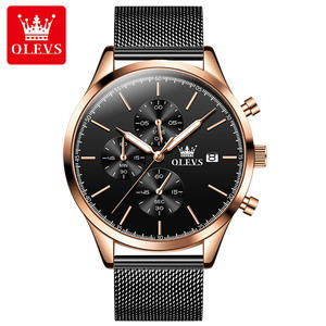Reloj de Cuarzo para Hombre, Diseño Minimalista, Caja de Aleación 2881 de 42 mm, Esfera con Indicadores, Ultrafino, Correa de Malla de Acero Inoxidable, Estilo Ejecutivo - Product Image 1