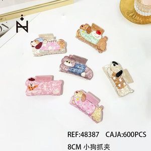 Fermagli per capelli a forma di cucciolo 8 cm, design a cartone animato, accessori per capelli in plastica per bambine, uso quotidiano, alta qualità, confezione in sacchetto OPP. - Product Image 2