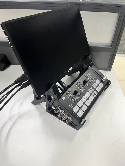 USD652 Free ship 14 inch Large Screen 5 Channel sdi  lan Video Switcher with sd card recording function OSEE Gostream Duet